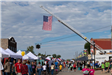 Flag and crowd
