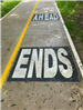 Ahead ends sign, Katy Trail Phase 1