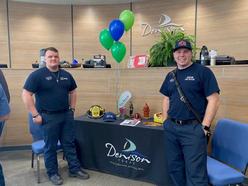 Firefighters at event