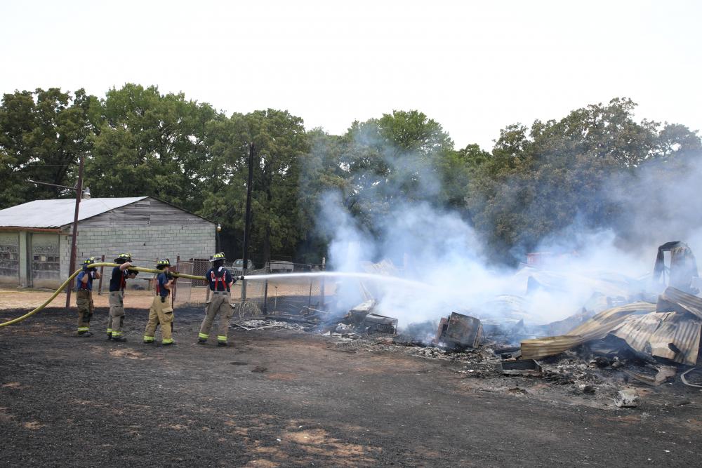 Firefighters at work