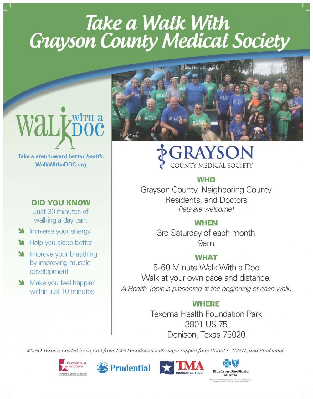 Take a Walk With Grayson County Medical Society
