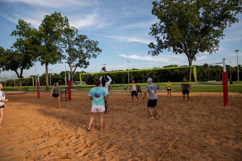 Volleyball game outside