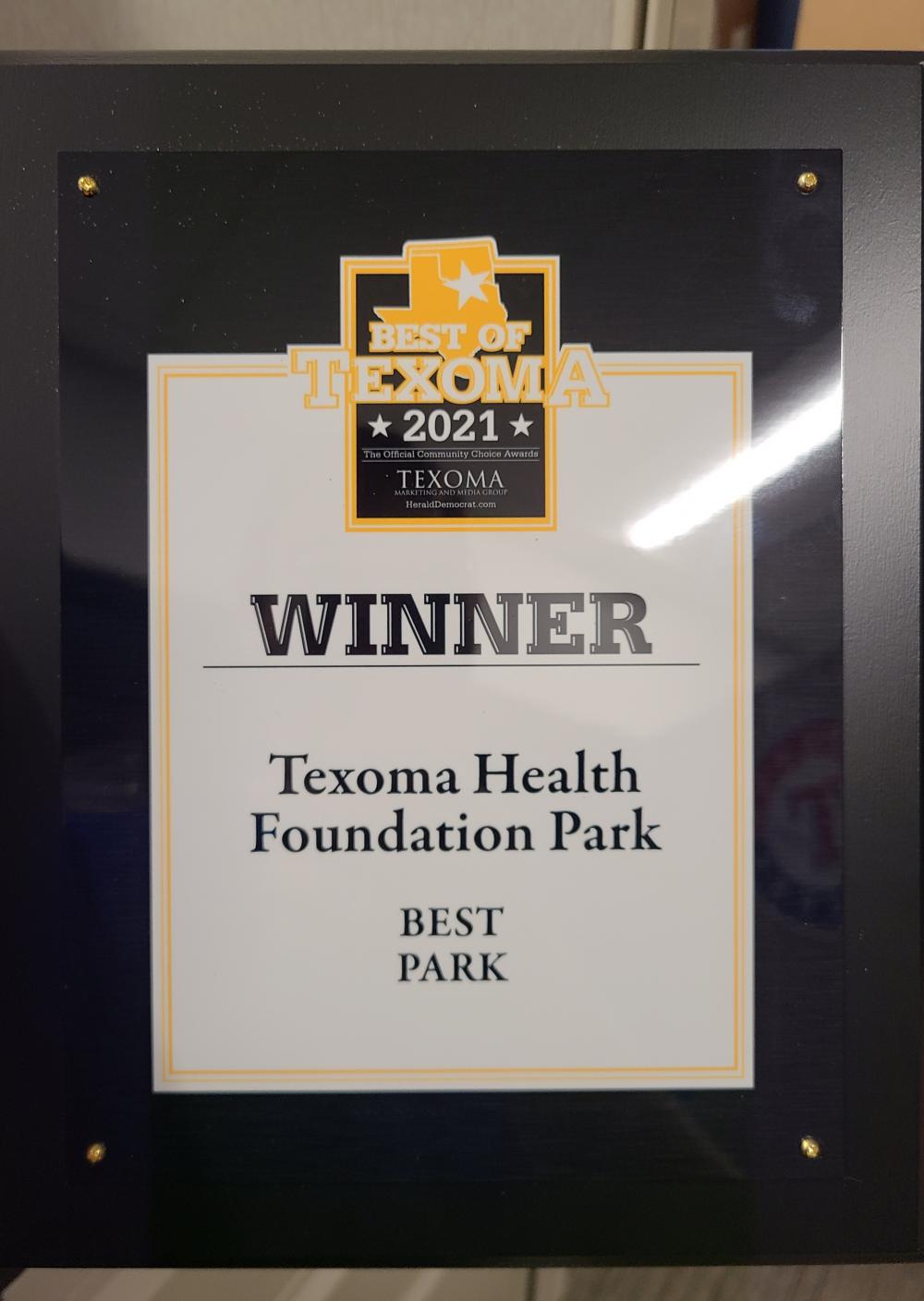 Winner - Texoma Health Foundation Park - Best Park