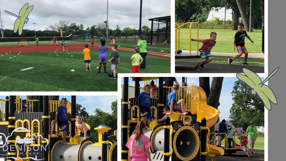 Children playing at camp