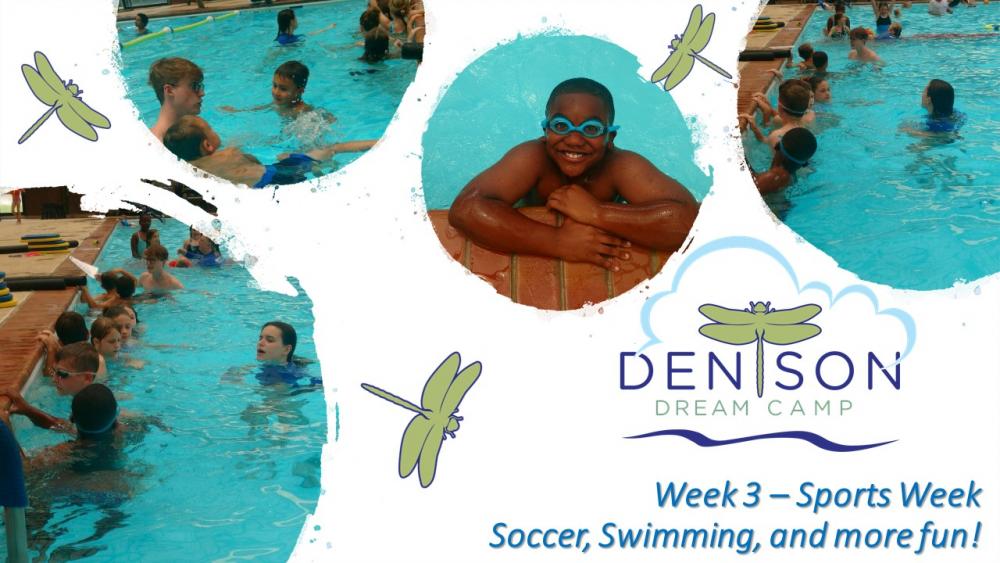 Children swimming at camp