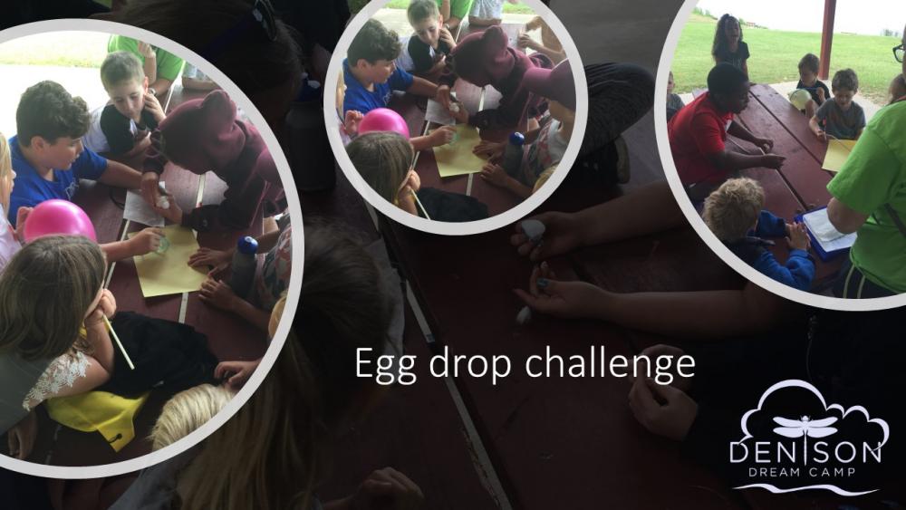 Egg Drop Challenge at Denison Dream Camp