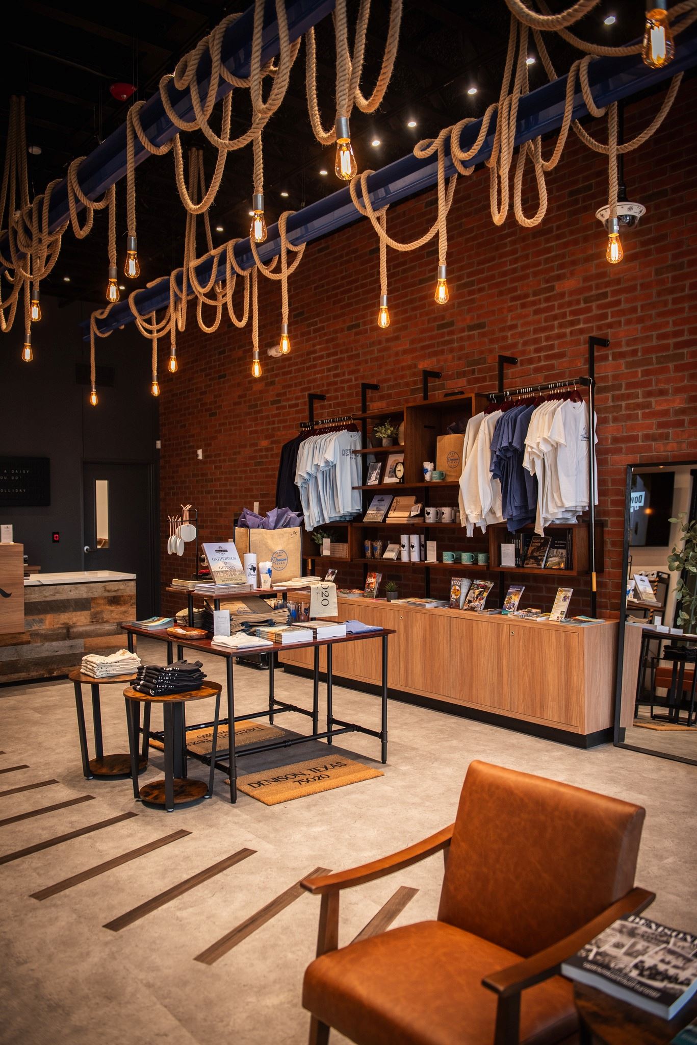 Photo of inside Discover Denison Visitor Center store