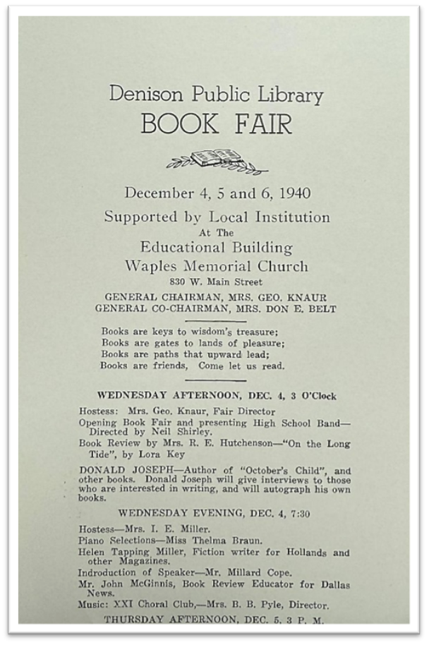 Book Fair Program