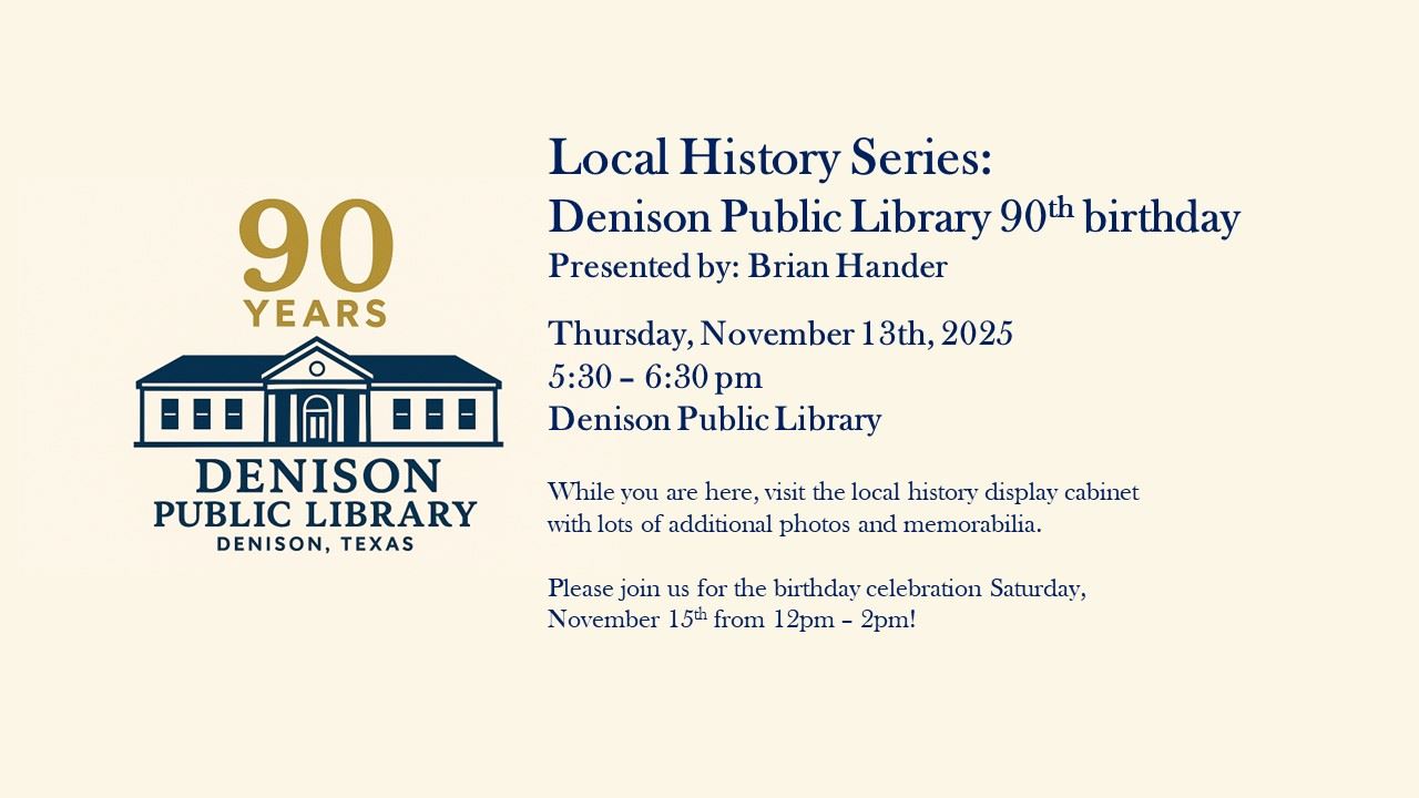 History Series: Library 90th Birthday Flyer