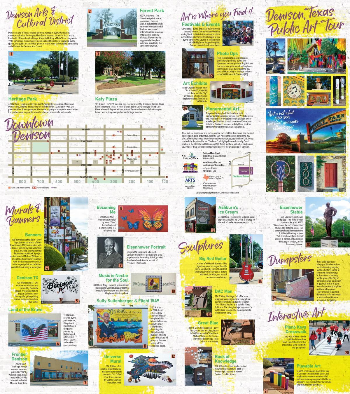 Downtown Denison Public Art Brochure 